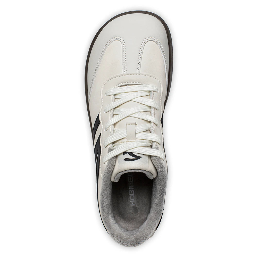 Hobibear Scarpe Da Ginnastica Unisex A Punta Larga In Pelle Artificiale Foderate In Pelliccia Sintetica Retrò Stringate
