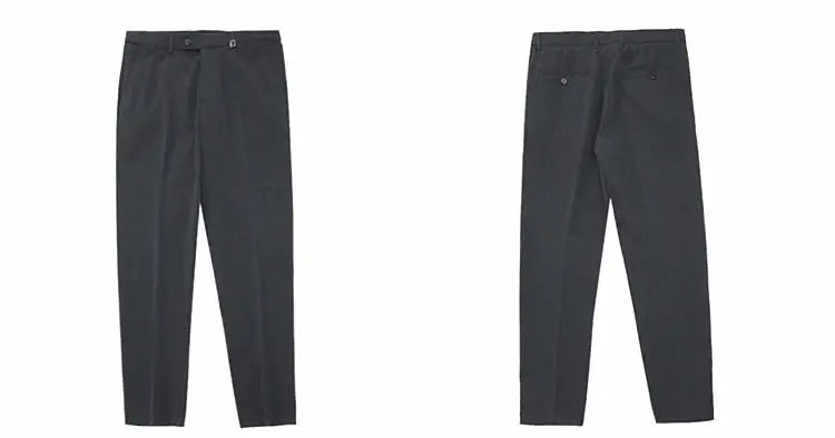 Pantaloni Da Uomo 2026 Primavera Slim Fit Eleganti Elasticizzati Tinta Unita Business Casual Pantaloni Da Ufficio