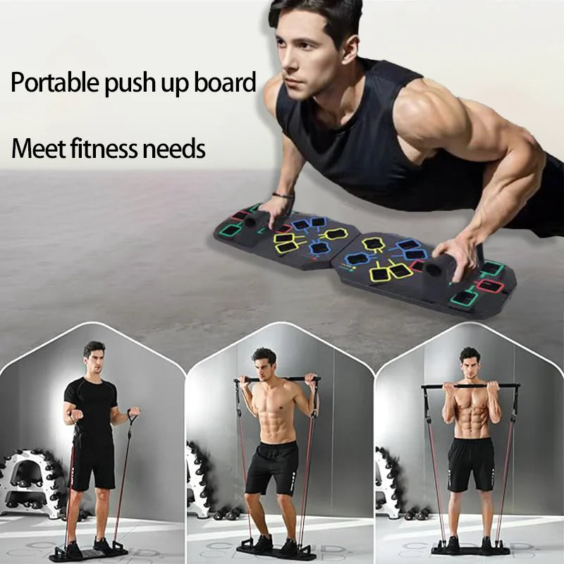 Set Di Tavole Push Up Multifunzionali Portatili Con Manici Per Allenamento Petto Addome Braccia Schiena Fitness