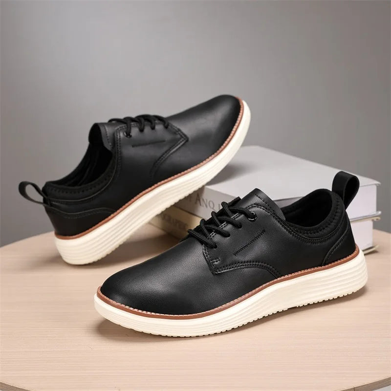 Scarpe Uomo Sportive Casual Alla Moda In Pelle Traspiranti e Comode Marrone Scarpe da Golf e Formali