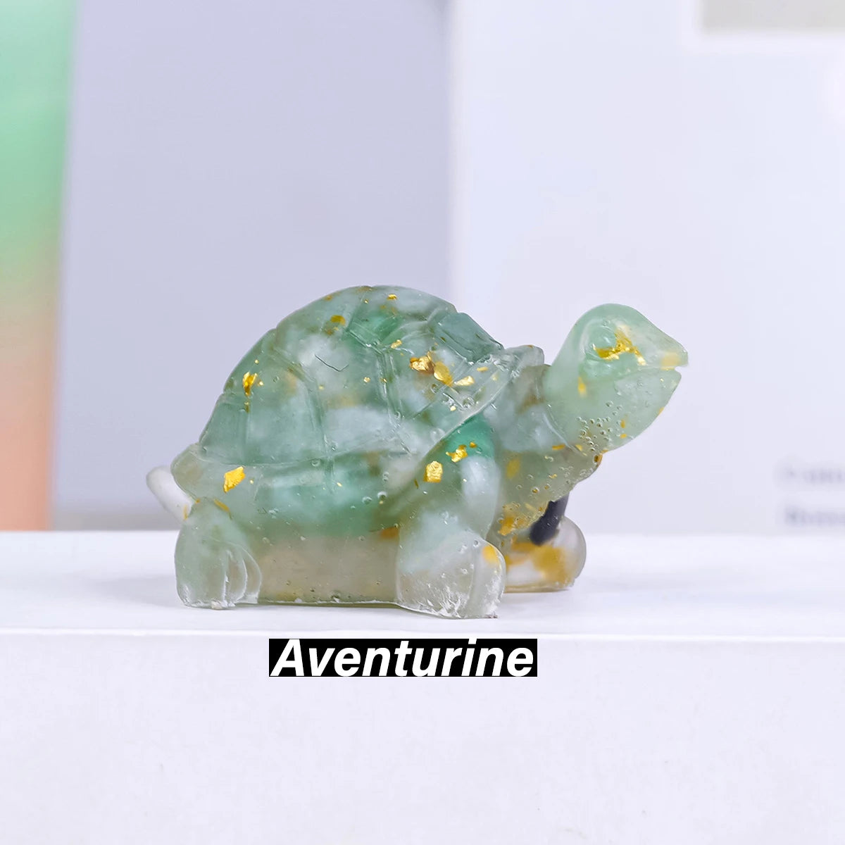 Statua Tartaruga In Cristallo Naturale Amuleto Feng Shui Reiki Decorazione Per Home Office