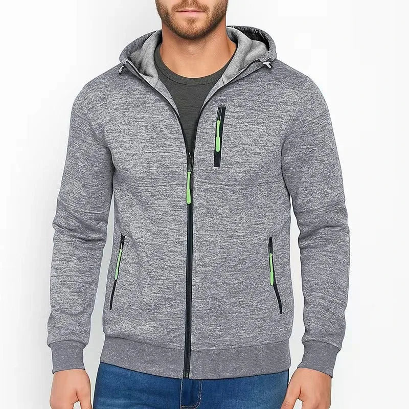 Giacca Sportiva Da Fitness Autunnale Da Uomo Con Cappuccio E Cerniera Colore A Contrasto Capispalla Moda Baseball