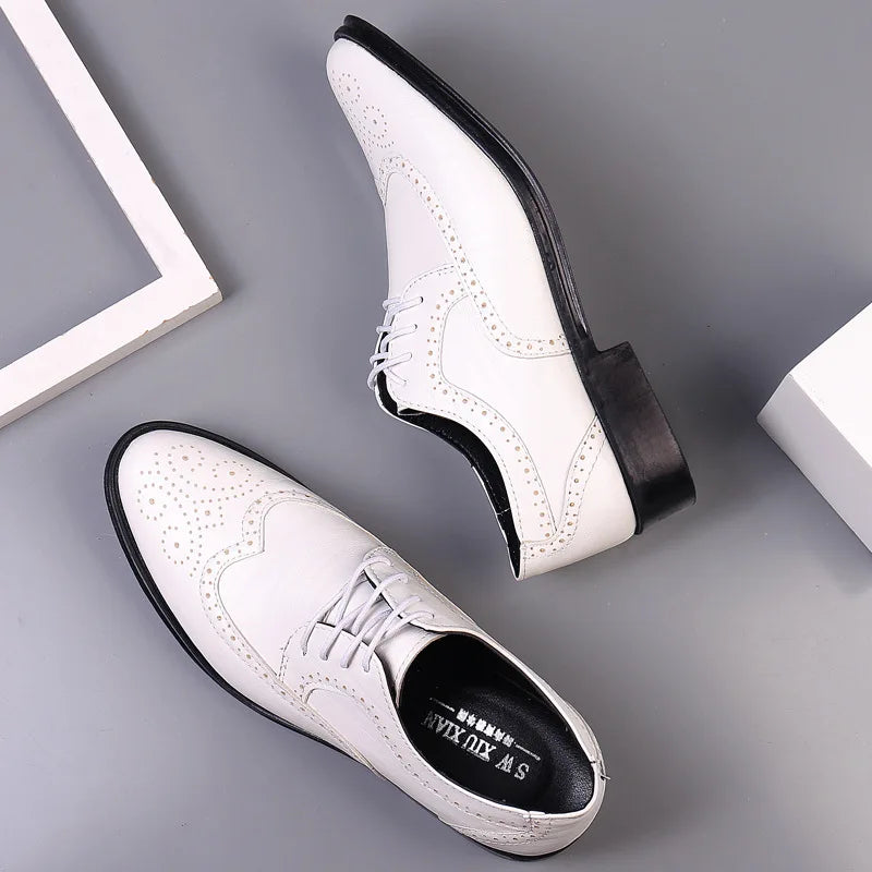 Scarpe Oxford Da Uomo Realizzate A Mano In Vera Pelle Di Vitello Brogue Eleganti Classiche Da Lavoro