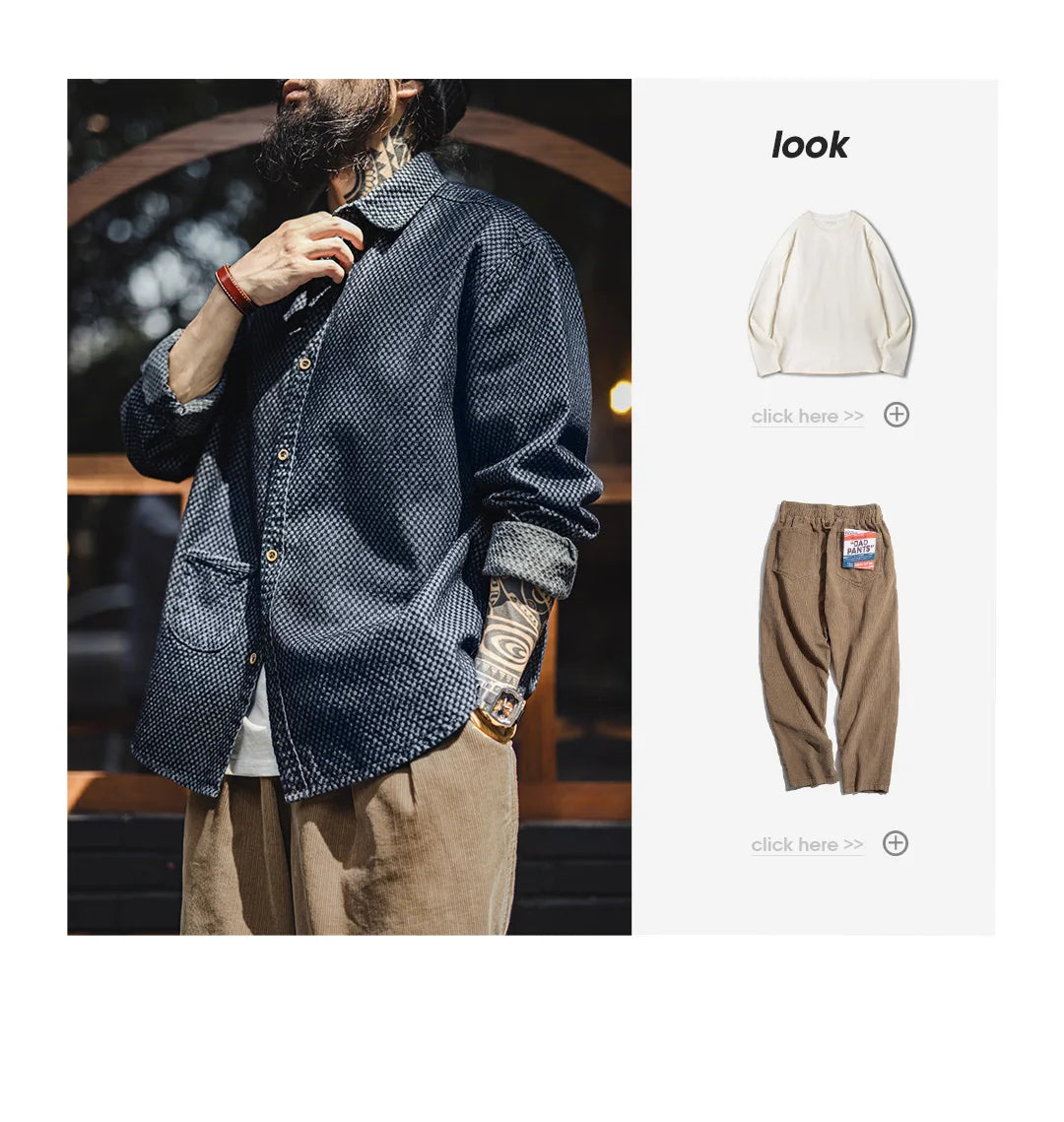 Camicia Jeans Quadri Retrò Da Uomo Con Maniche Lunghe E Giacca Monopetto Con Risvolto Ampio Versatile Primavera Autunno
