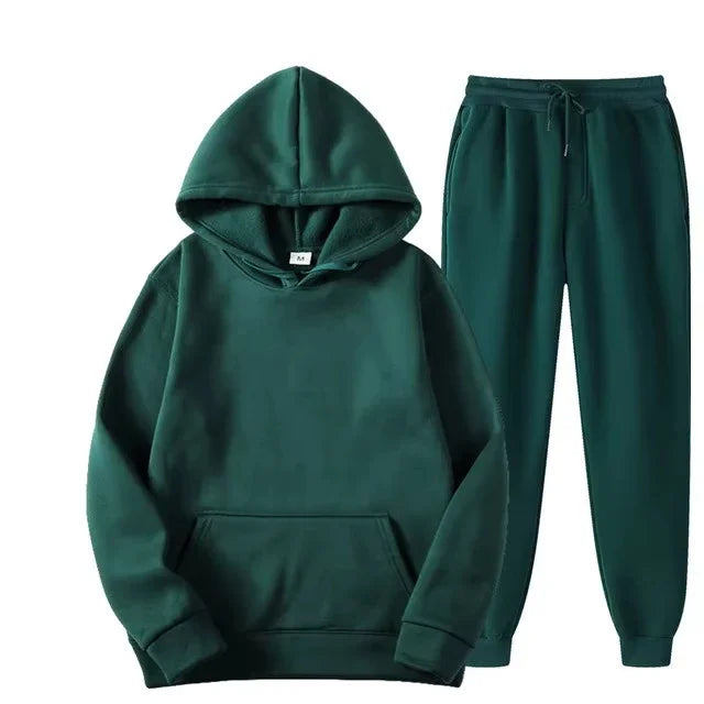 Tuta Uomo Invernale Morbida Ecologica 2025 Set Pantaloni Jogging 2 Pezzi Fitness Corsa Abbigliamento Sportivo Maschile