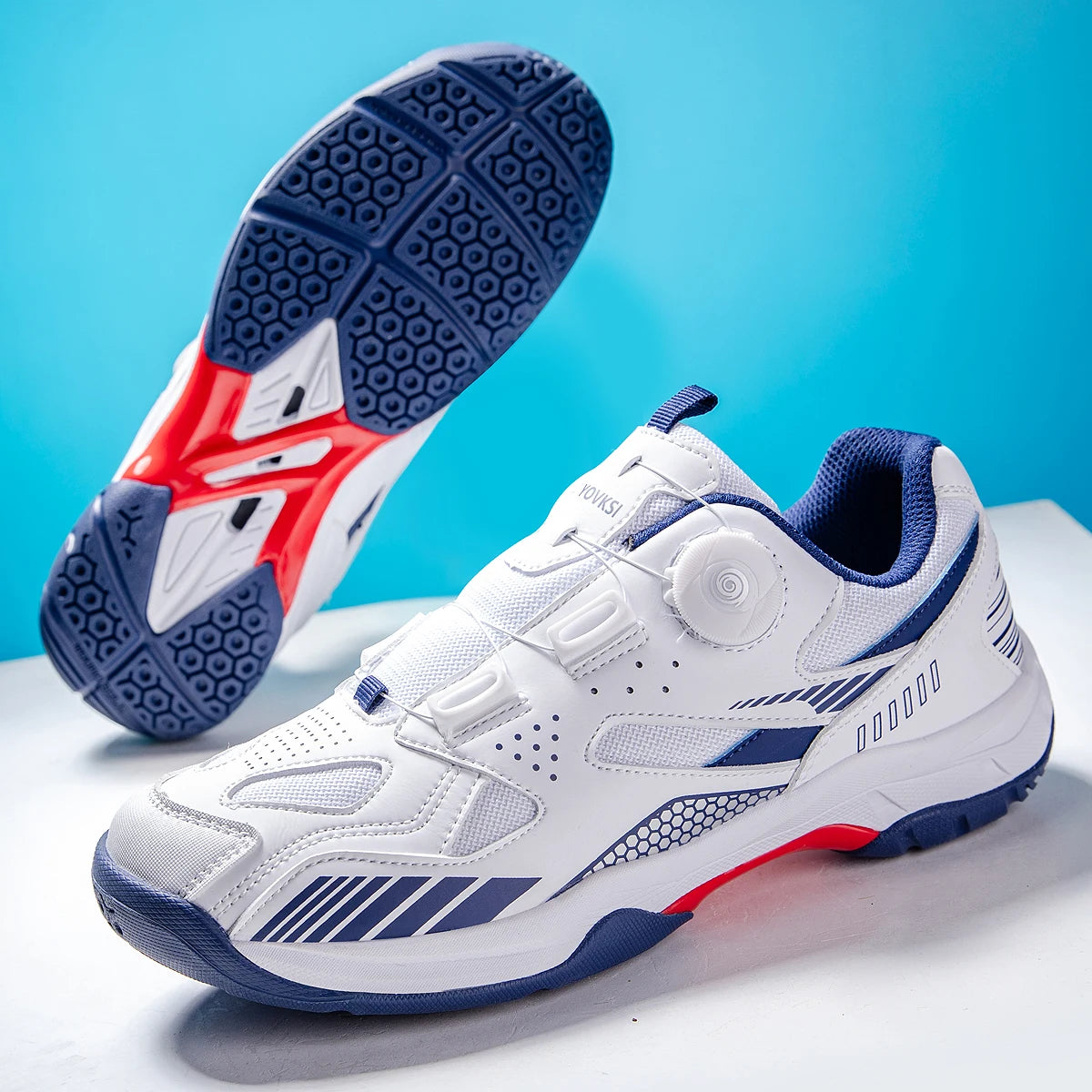 Scarpe Da Badminton Professionali Uomo Donna Antiscivolo Blu Per Tennis Palestra All Aperto Sneakers