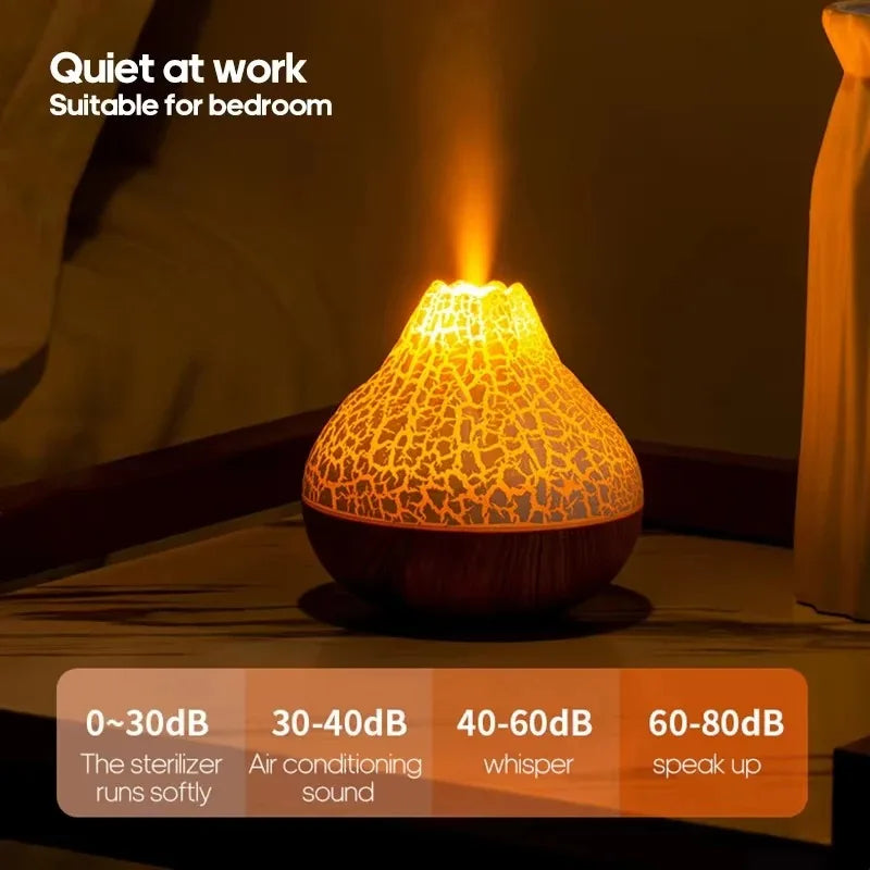 Umidificatore Aria 300ml Diffusore Per Aromaterapia Nebbia Da Tavolo USB Con 7 Luci Notturne Colorate