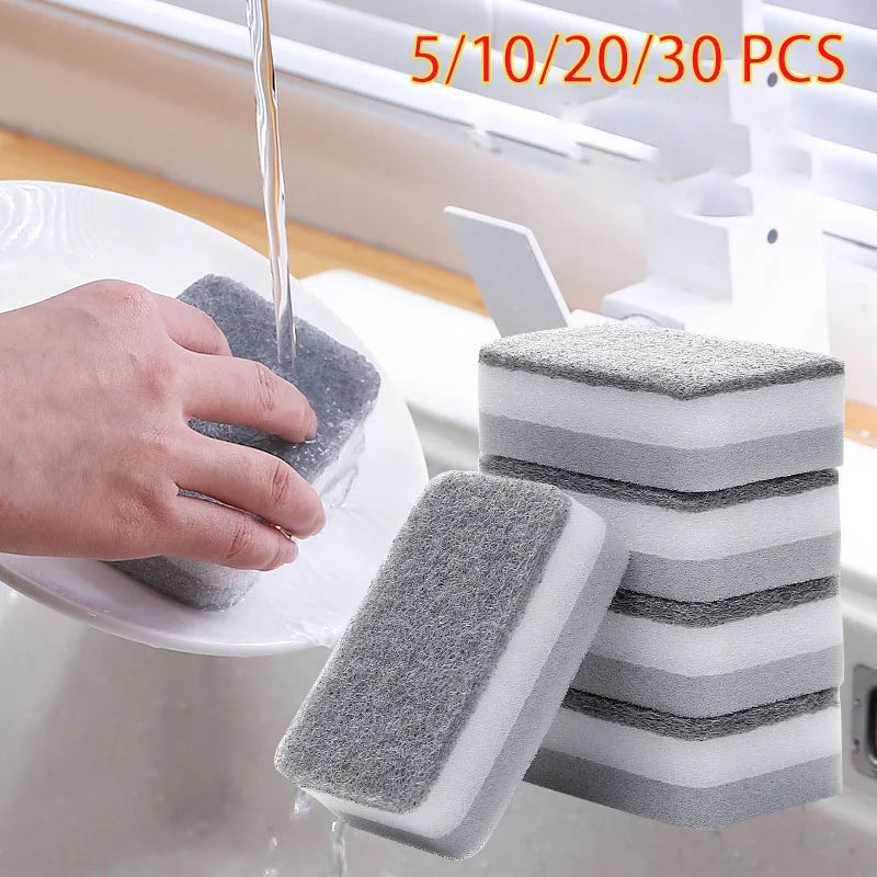Spugna Doppia Faccia Grigio Abrasivo Resistente Allo Sporco Per Pulizie Professionali In Cucina