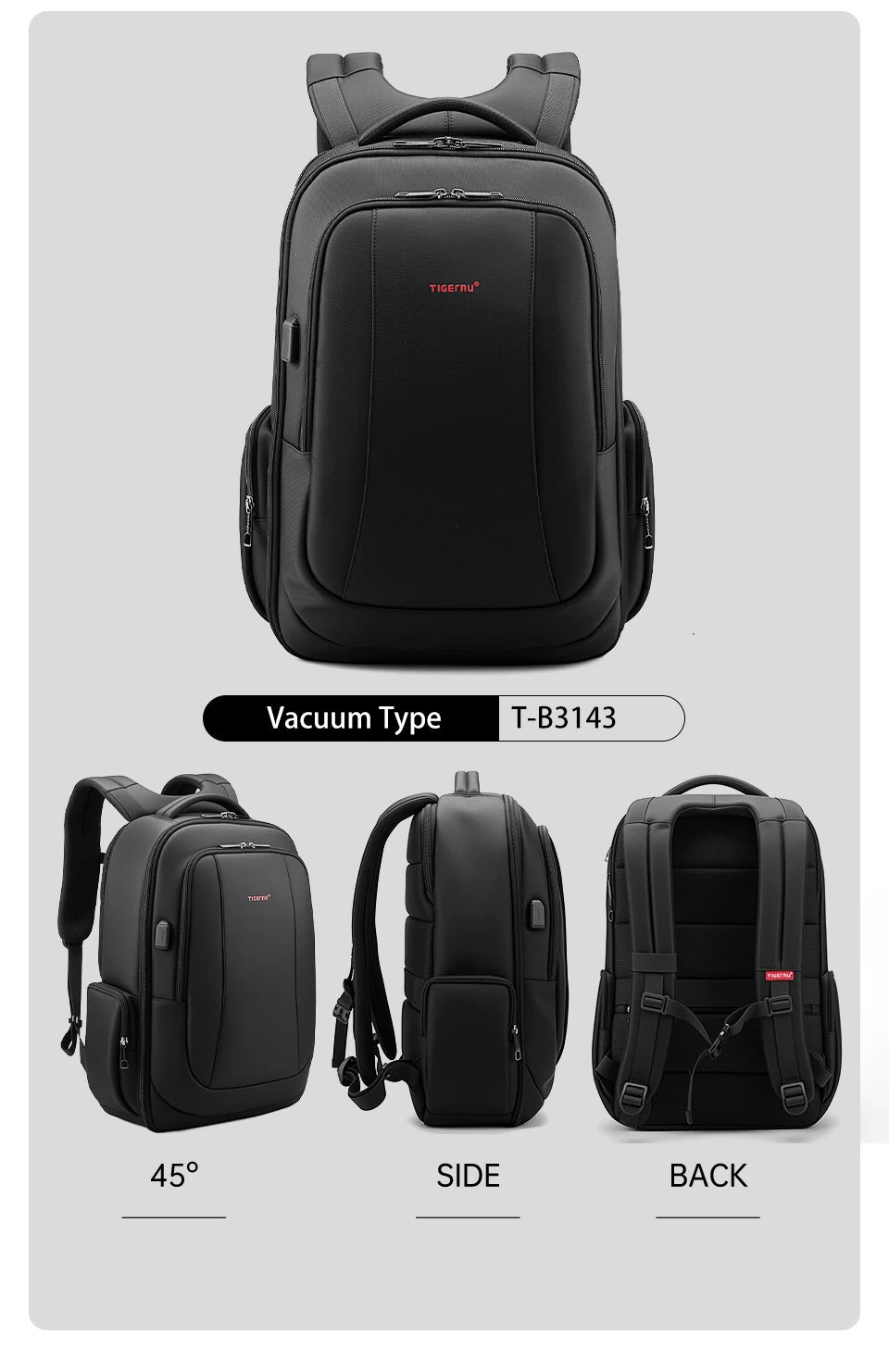Tigernu Zaino Da Uomo In Nylon 14 15.6 17.3 Pollici Per Laptop Zaino Da Scuola E Viaggio