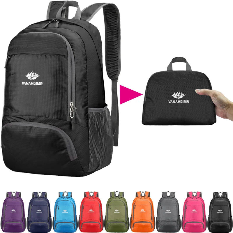 Zaino Pieghevole Da 23 Litri Ultraleggero Esterno Zaino Da Trekking Daypack Capienza Elevata Tessuto Idrorepellente
