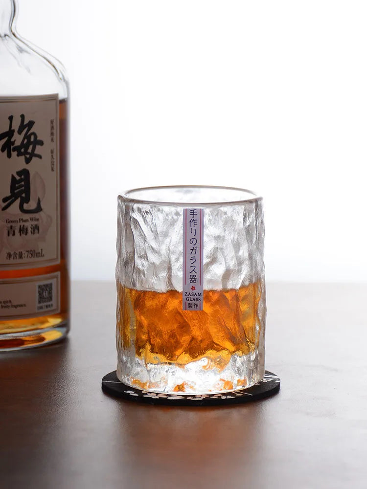 Bicchiere Whisky Vecchio Stile Con Base Pesante In Cristallo Design Giapponese Aderia