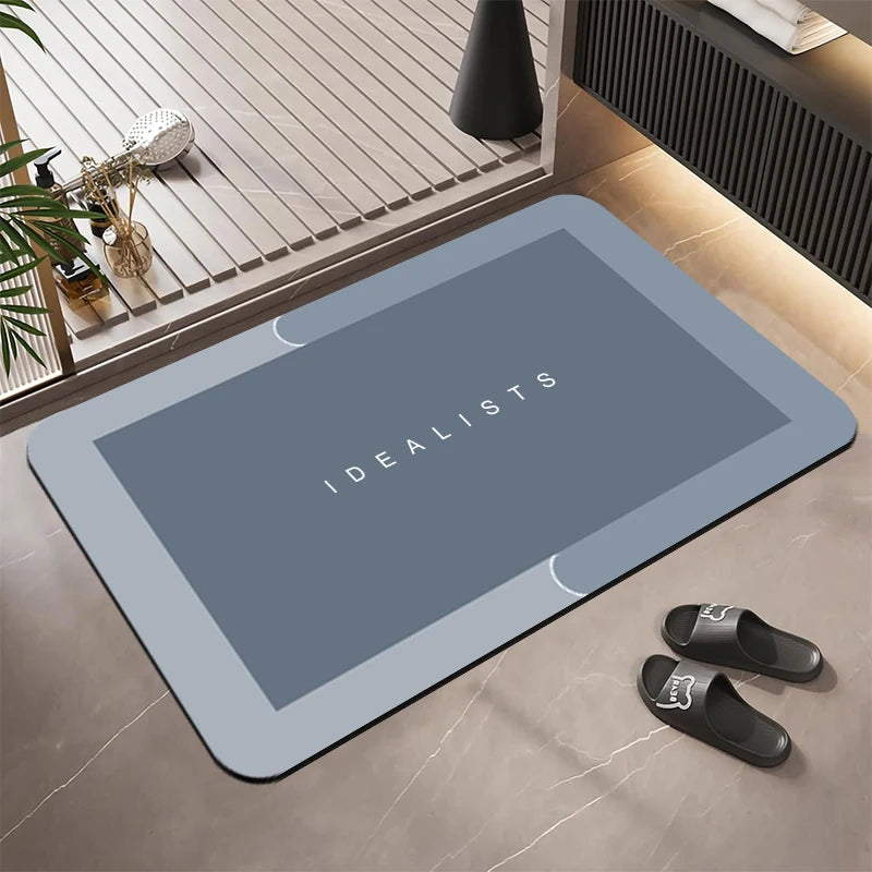 Tappetino Diatomite Super Assorbente Per Bagno Antiscivolo Asciugatura Rapida Lavabile 1Pezzo Zerbino Decorazione Casa