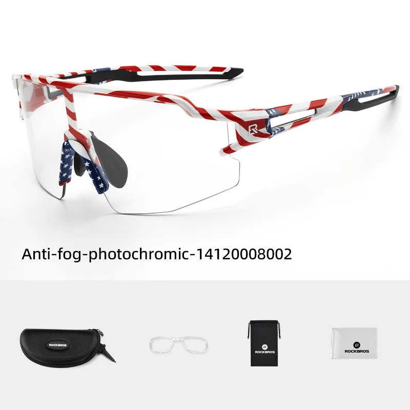 Rockbros Occhiali Da Ciclismo Fotocromatici Con Montatura Integrata Per Miopia Polarizzata Occhiali Da Sole Uomo Donna