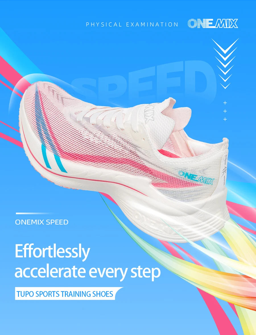 ONEMIX Marathon Scarpe Da Corsa Con Piastra In Carbonio Uomo Antiurto Rimbalzo Ultraleggero E Supporto Stabile