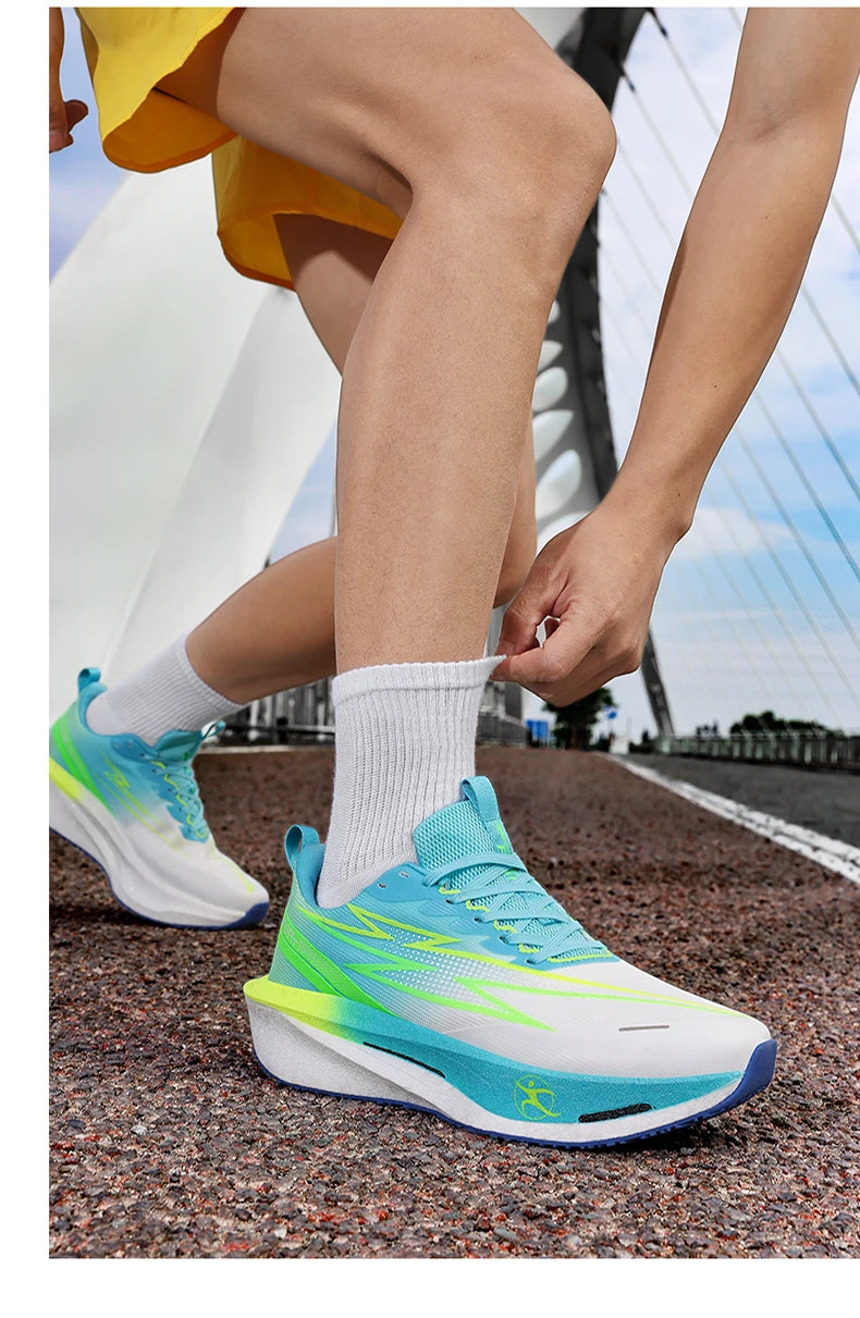 Scarpe sportive da uomo Scarpe da corsa con piastra in carbonio Scarpe da ginnastica da maratona maschili Scarpe da allenamento per atletica ammortizzanti da corsa per donna