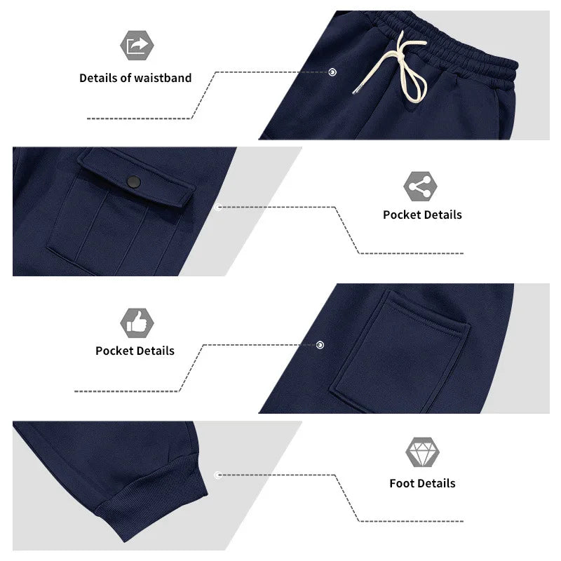 Set Maglione Con Cappuccio Moda Sportiva All'Aria Aperta In Velluto Sciolto Da Uomo Autunno Inverno