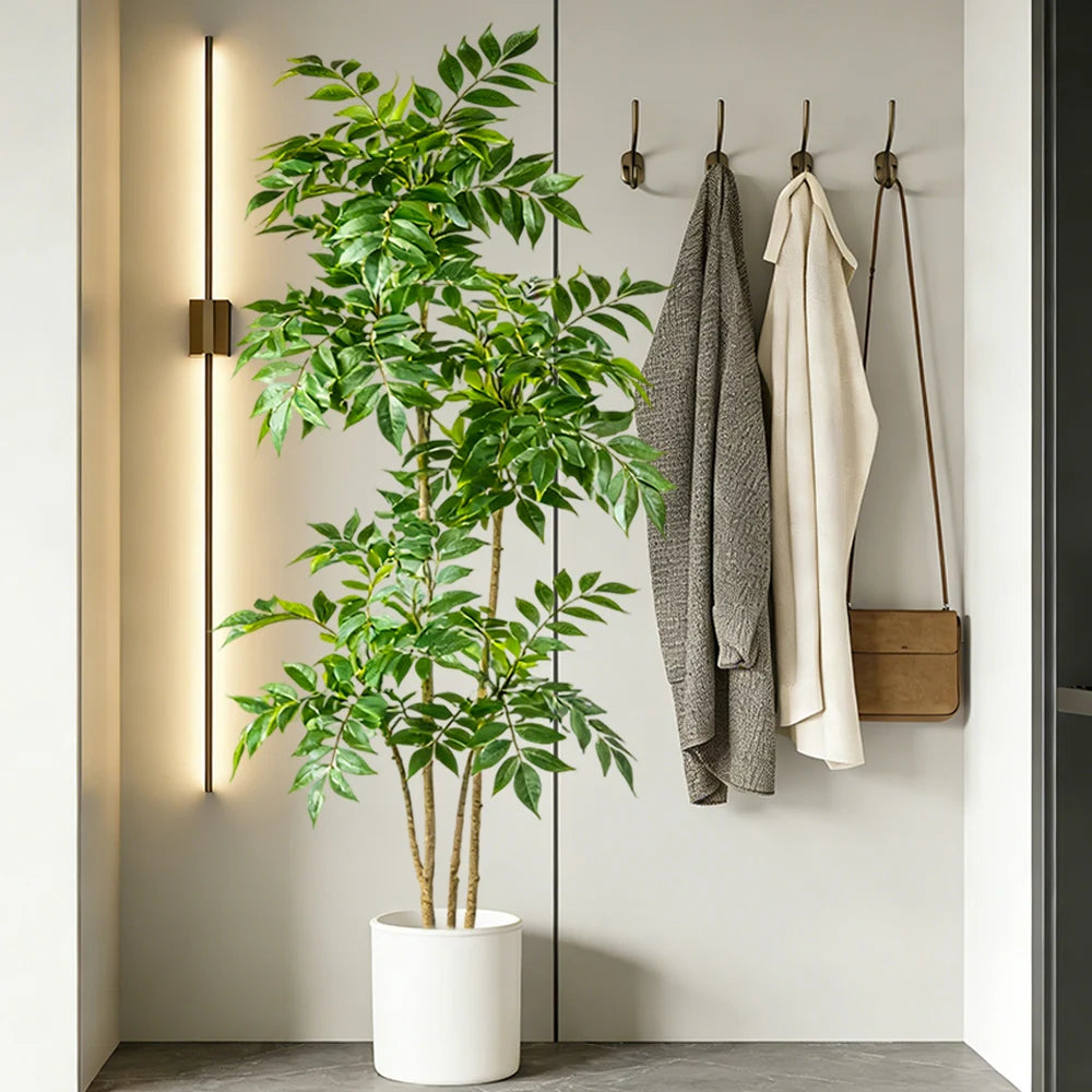 Albero Falso Baniano Tropicale Con Foglie In Plastica Disponibile In Altezza 76 110 E 140 Cm Ideale Per Soggiorni Uffici
