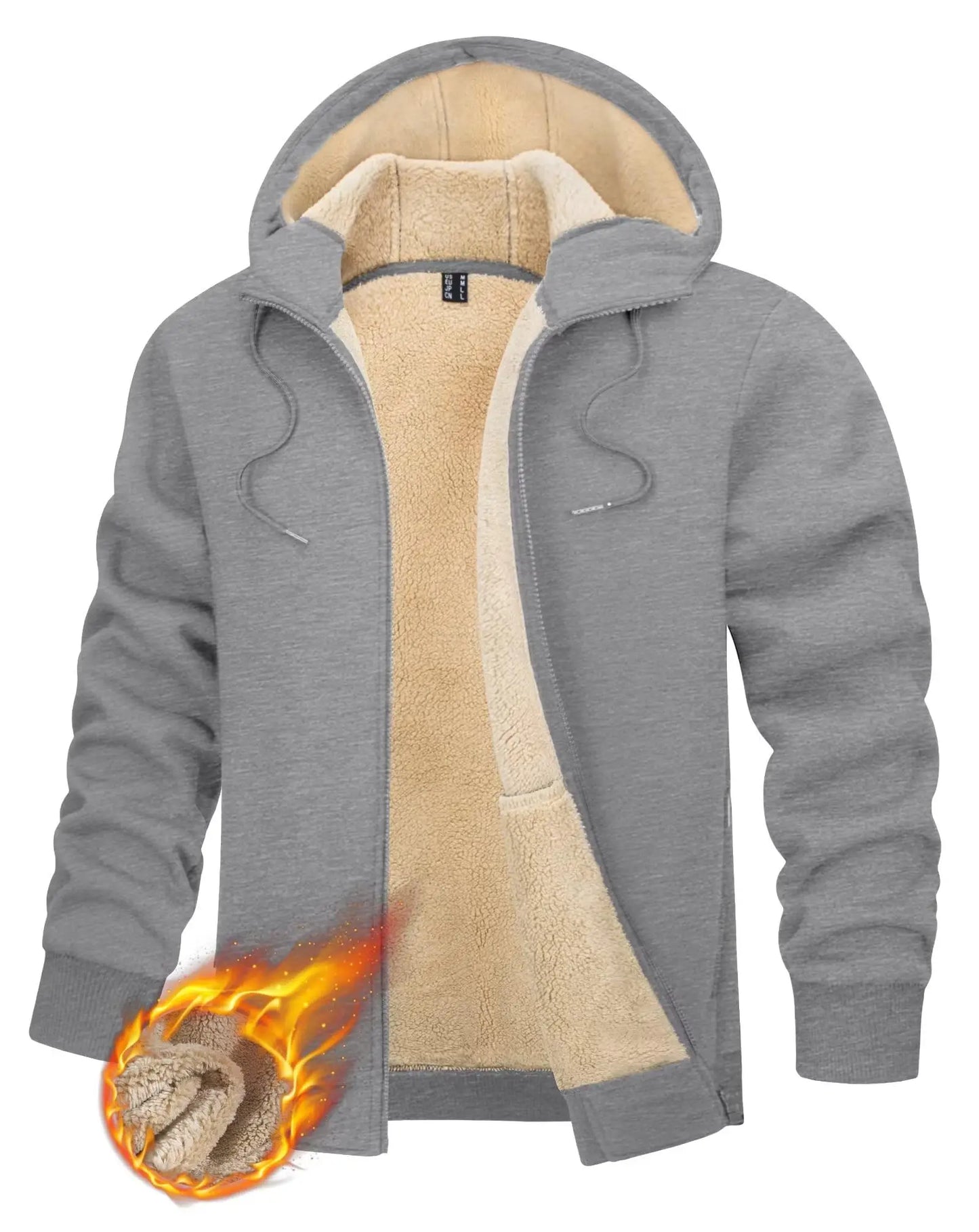 Tacvasen Felpa Con Cappuccio In Pile Sherpa Da Uomo Invernale Antivento Con Zip Capispalla Casual Sportivo