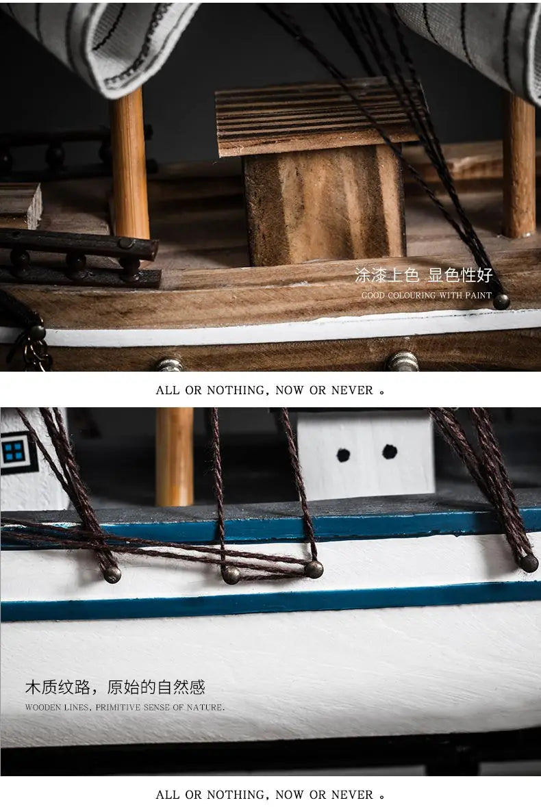Modello Di Barca A Vela In Legno Per Decorazioni Della Casa In Stile Mediterraneo Accessori Regalo Compleanno