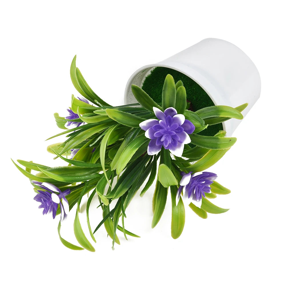 Fiori Artificiali in Vaso per Piante Decorazioni Finti in Plastica per Casa Ufficio Regalo Desktop Bonsai Festa di Nozze