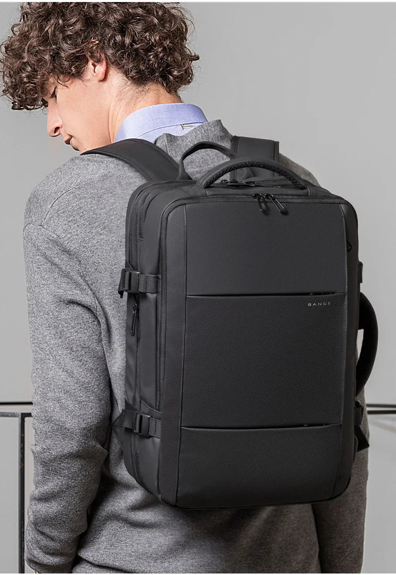 Zaino Espandibile BANGE Da Uomo Per Laptop 17,3 Pollici Impermeabile Grande Capacità Per Viaggio E Escursionismo