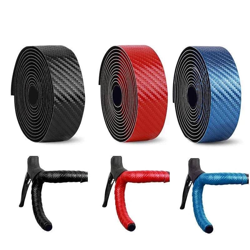 Nastro Manubrio In Fibra Di Carbonio Texture Per Bici Da Strada Antiscivolo Copri Manubrio Avvolgimento