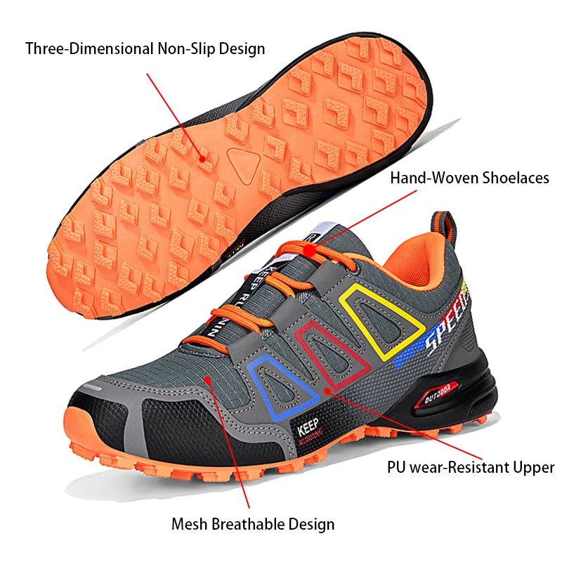 Scarpe Da Ciclismo Da Uomo Impermeabili Traspiranti Esterni Montagna Antiscivolo Resistente Usura Allenamento Trekking