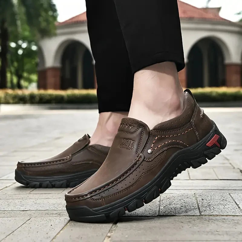 Scarpe Da Uomo In Pelle Fatte A Mano Slip On Mocassini Casual Outdoor Antiscivolo Per Passeggiata