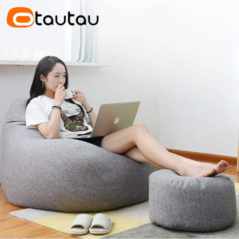Sgabello Rotondo Diametro 30 Cm Altezza 20 Cm Pouf In Lino Ottomano Con Imbottitura Poggiapiedi Tatami Futon Puff JD001