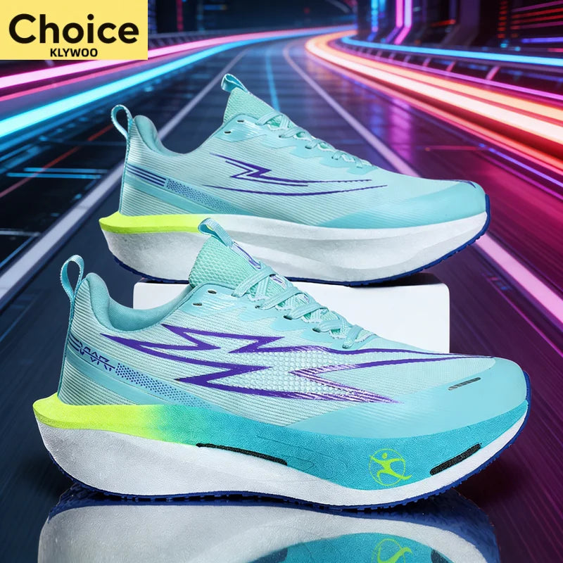Scarpe Da Corsa Con Piastra In Carbonio Per Maratona Uomo Donna Traspiranti Leggere Antiscivolo Sneakers Di Marca