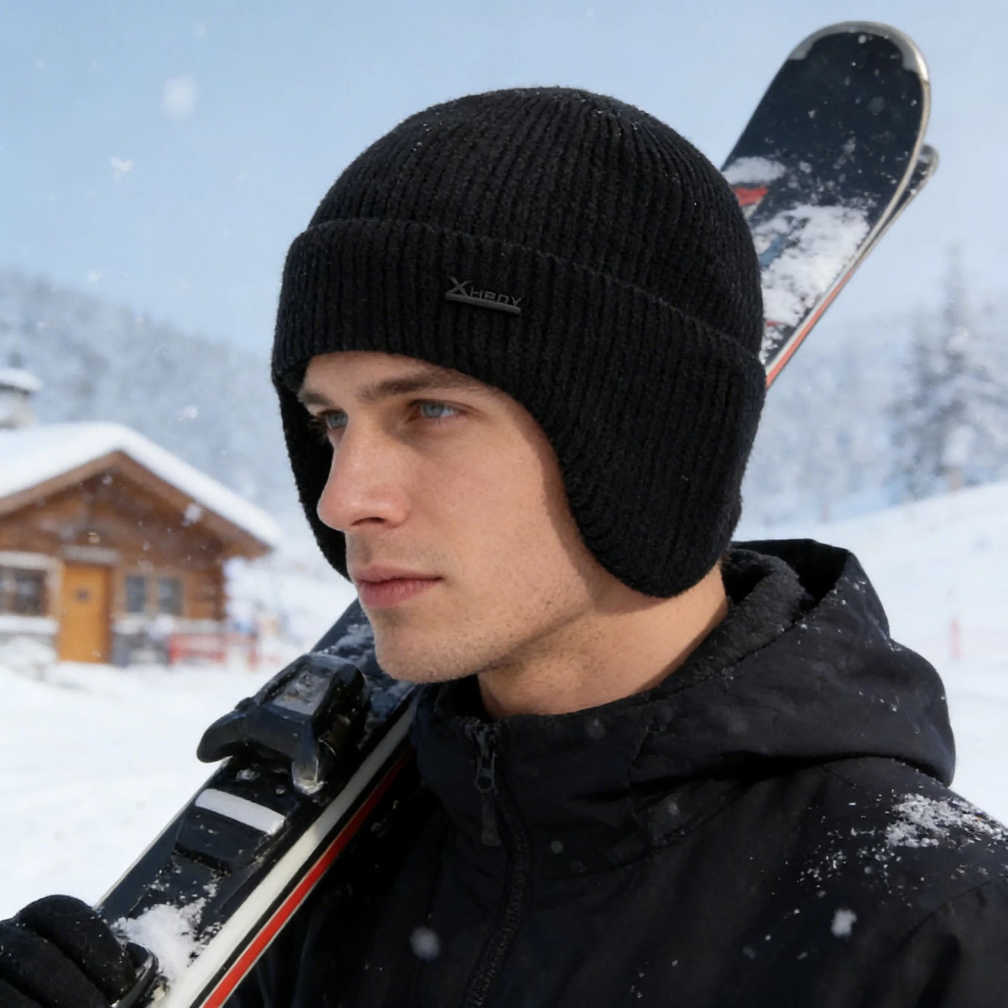 Cappello Invernale Da Uomo Con Paraorecchie Caldo In Pile Berretto Morbido Lavorato A Maglia Sportivo Da Sci All Aperto