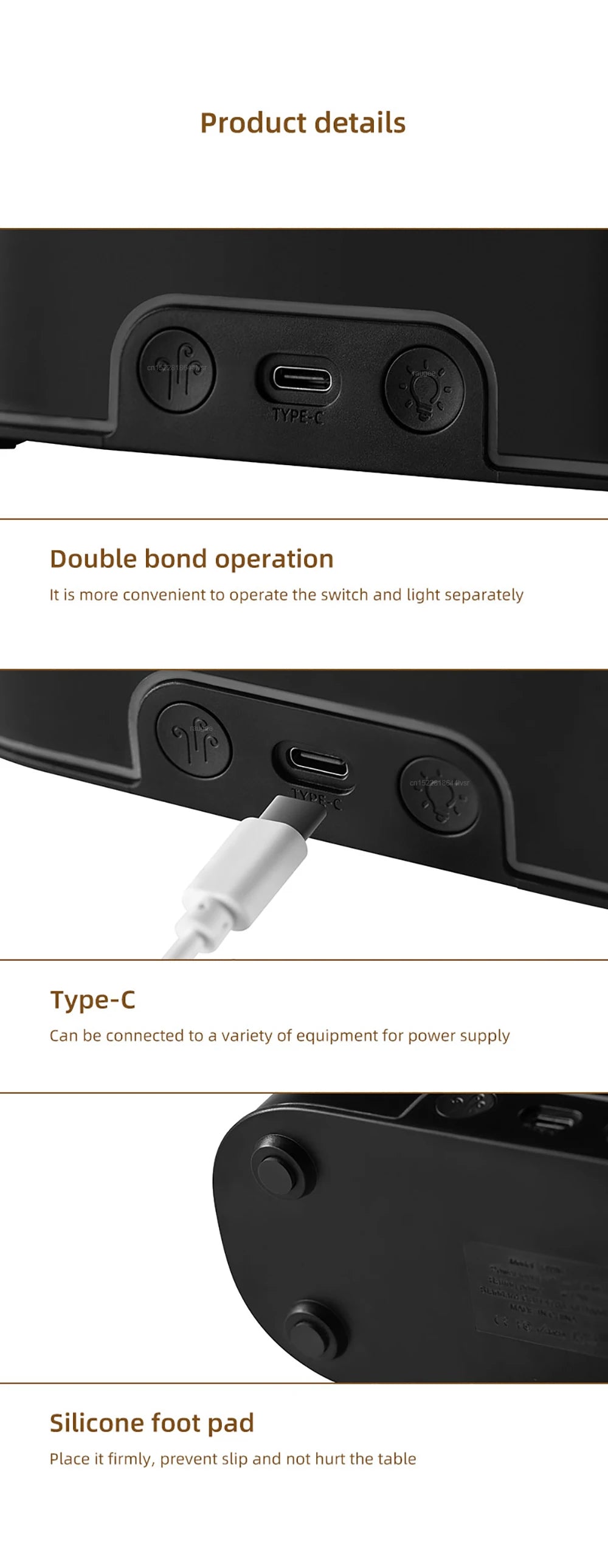 Umidificatore Per Aromi Diffusore Di Oli Essenziali Con Luce Notturna A Led Per Letto Mini Diffusore Di Fragranze