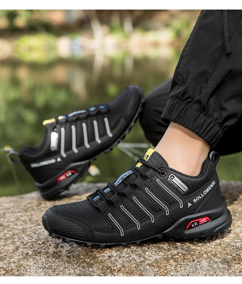 Scarpe Da Trekking Impermeabili Uomo Traspiranti Da Esterni Viaggio Allenamento Tattiche Ciclismo Senza Serratura