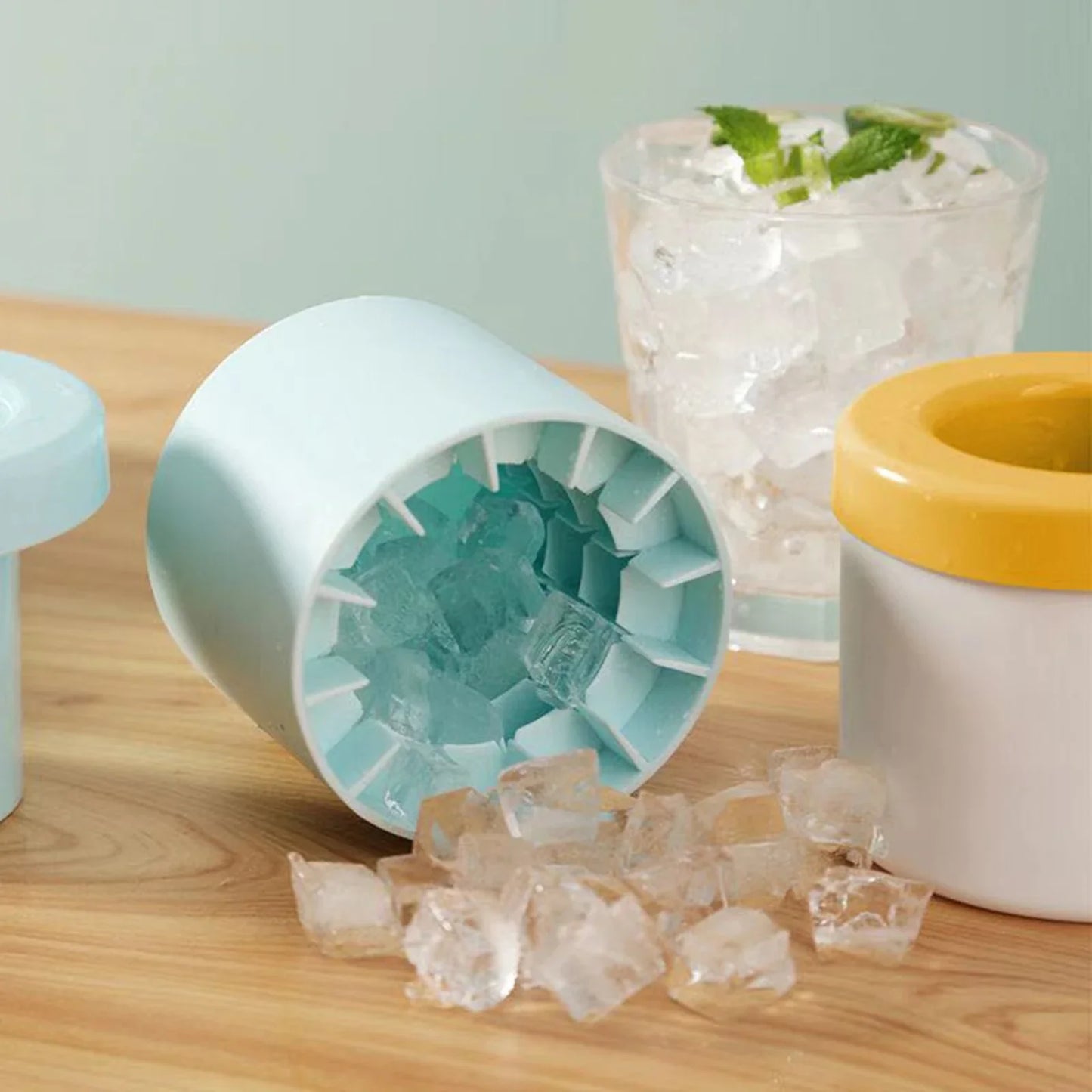 Stampo Per Cubetti Di Ghiaccio In Silicone Per Uso Alimentare Per Whisky E Bar Ecologico Pratico