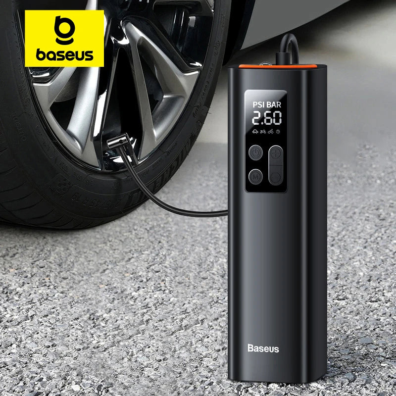 Baseus Mini Compressore D'Aria Auto 12V Digitale Intelligente Portatile 150 PSI Per Auto Bici Barca