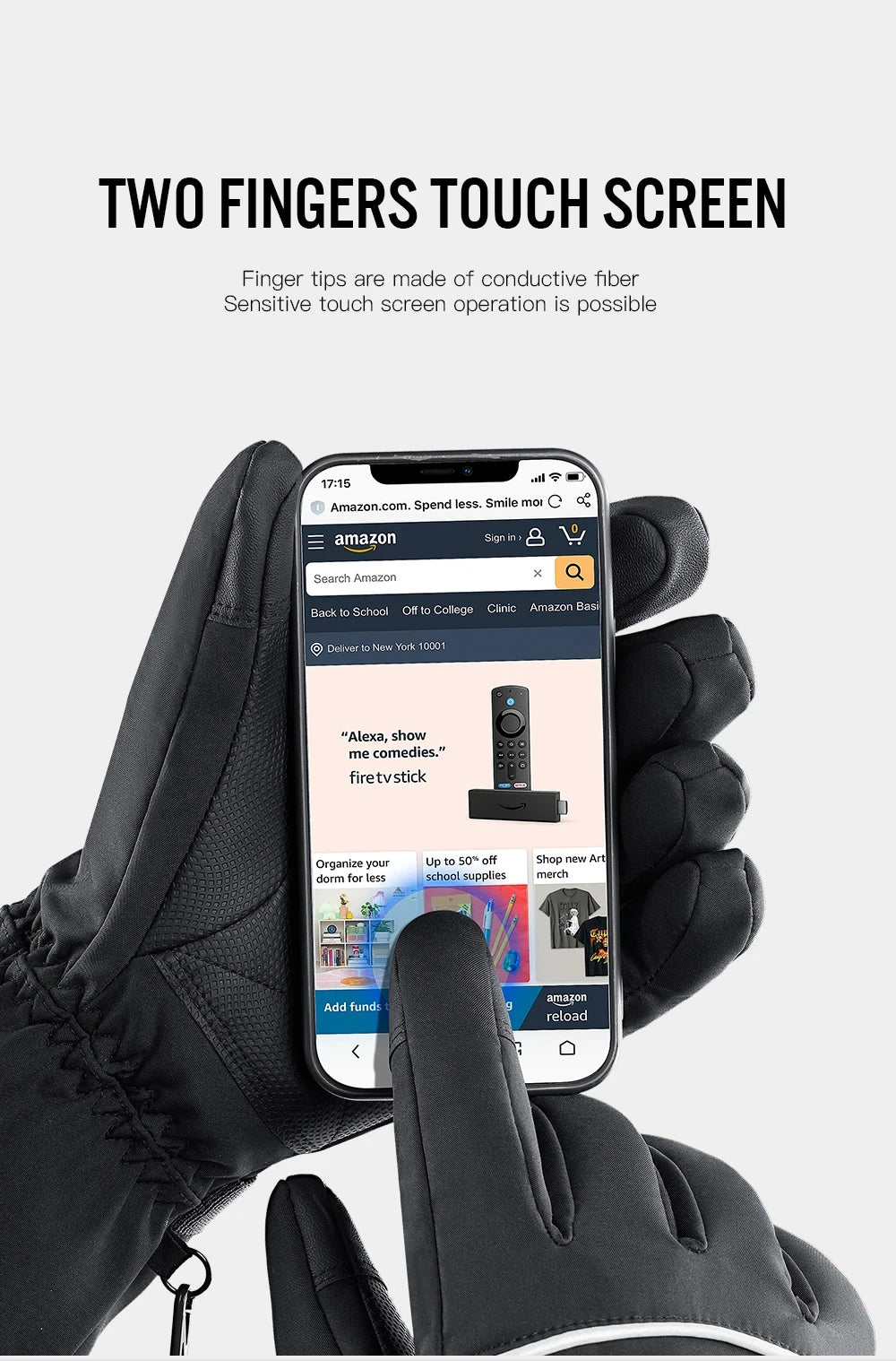 Guanti Riscaldati Da Sci Con Custodia Per Batteria Antiscivolo Impermeabili Touchscreen Per Moto E Attività All Aperto