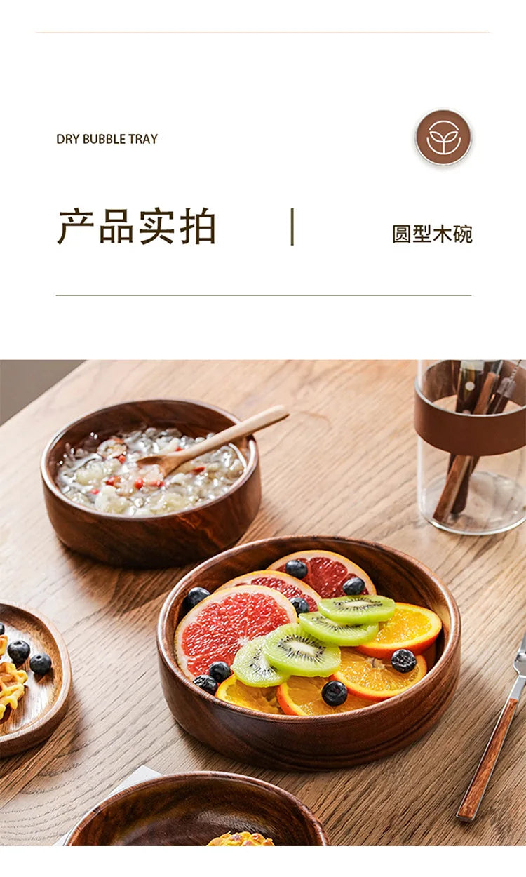 Ciotola In Legno Massello Per Barca In Noce Insalatiera Creativa Per Frutta Utensili Da Cucina Vintage Per Casa