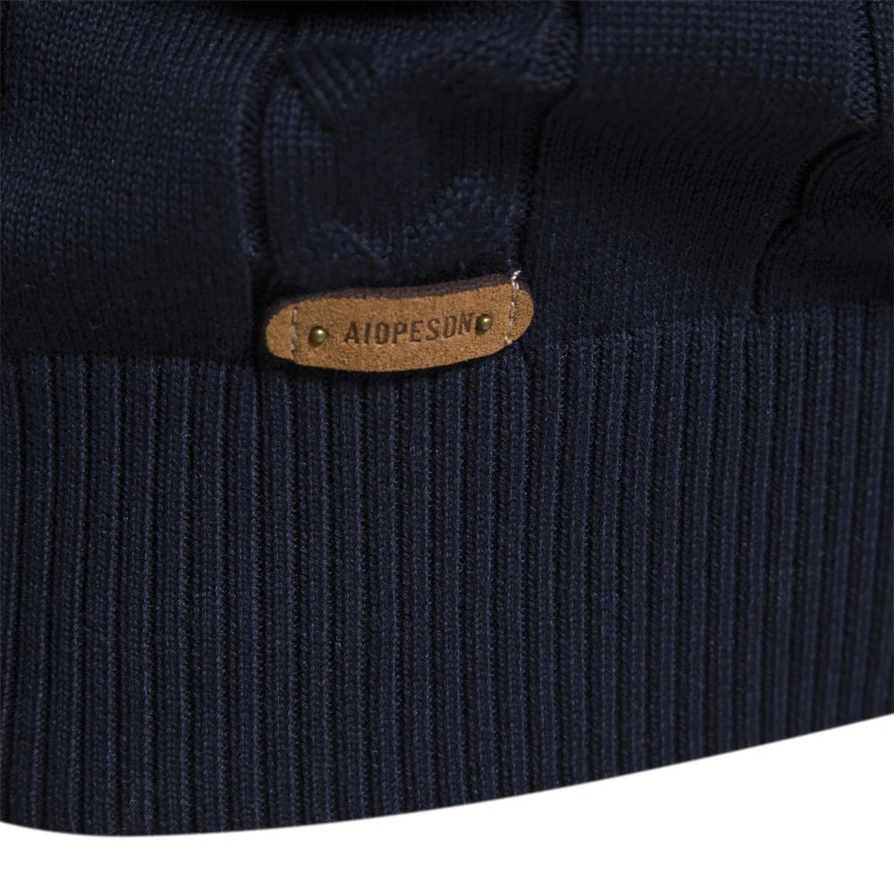 Maglione Con Cerniera Da Uomo In Cotone Alta Qualità Per Autunno Inverno Caldo Con Motivi Etnici
