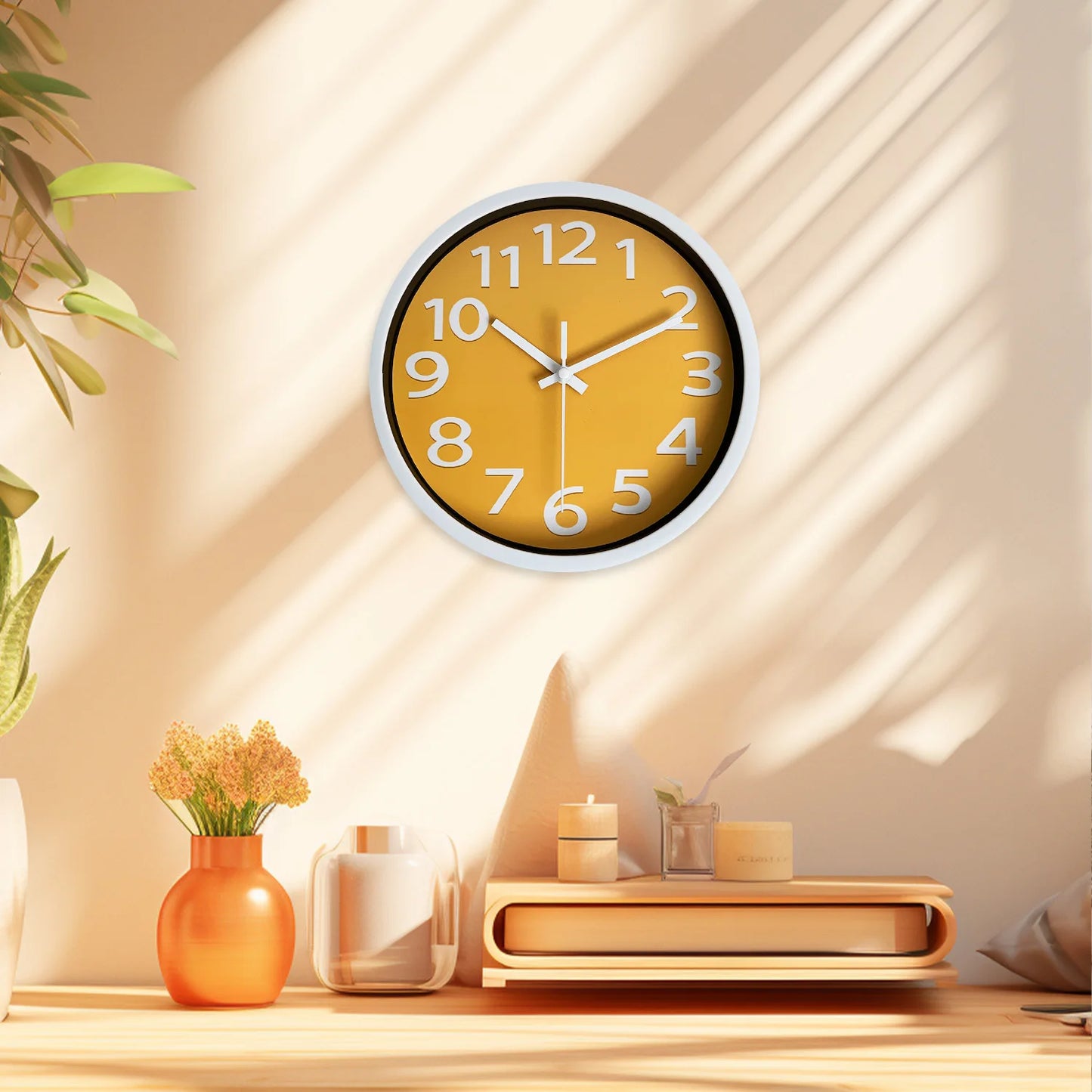 Orologio Da Parete In Vetro Plastica Con Motivo Moderno Da 8 Pollici Per Soggiorno Letto Cucina Decorazione Interni Quarzo Silenzioso Regalo