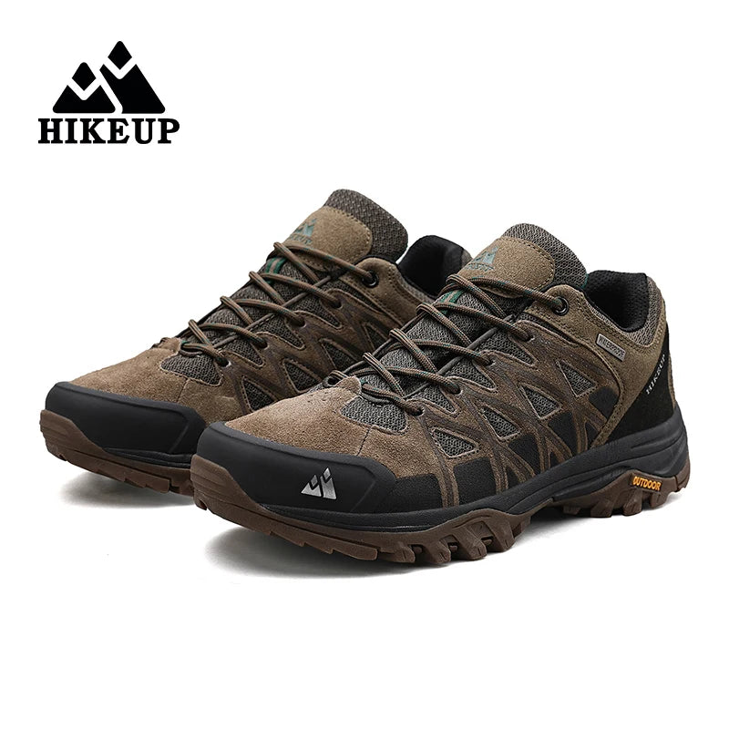 HikeUp Scarpe da Trekking da Uomo Traspiranti con Lacci Ammortizzate per Escursionismo all Aperto Impermeabili Outdoor