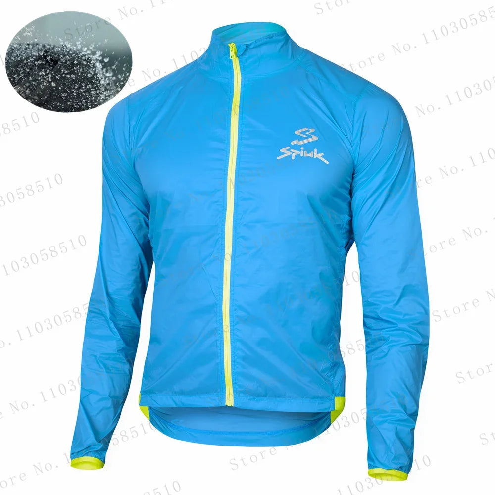 Spiukful Giacca a Vento Impermeabile da Ciclismo Ultraleggera Uomo Antivento Traspirante Asciugatura Rapida per MTB