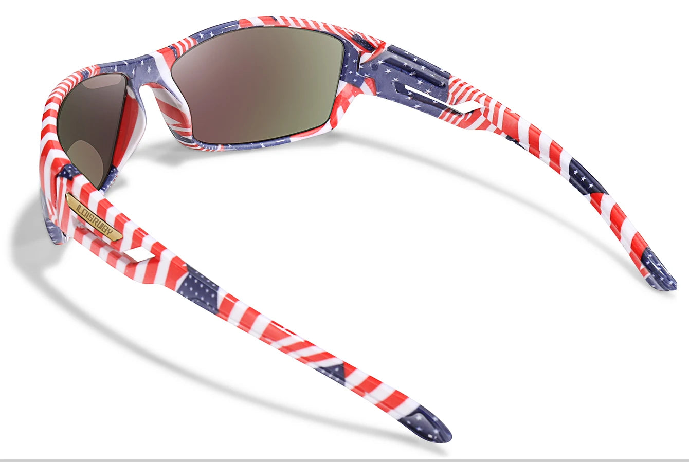 LOISRUBY Occhiali Da Sole Polarizzati Da Pesca Uomo Camouflage Guida Sport All Aperto Ciclismo E Corsa UV400 Attrezzatura