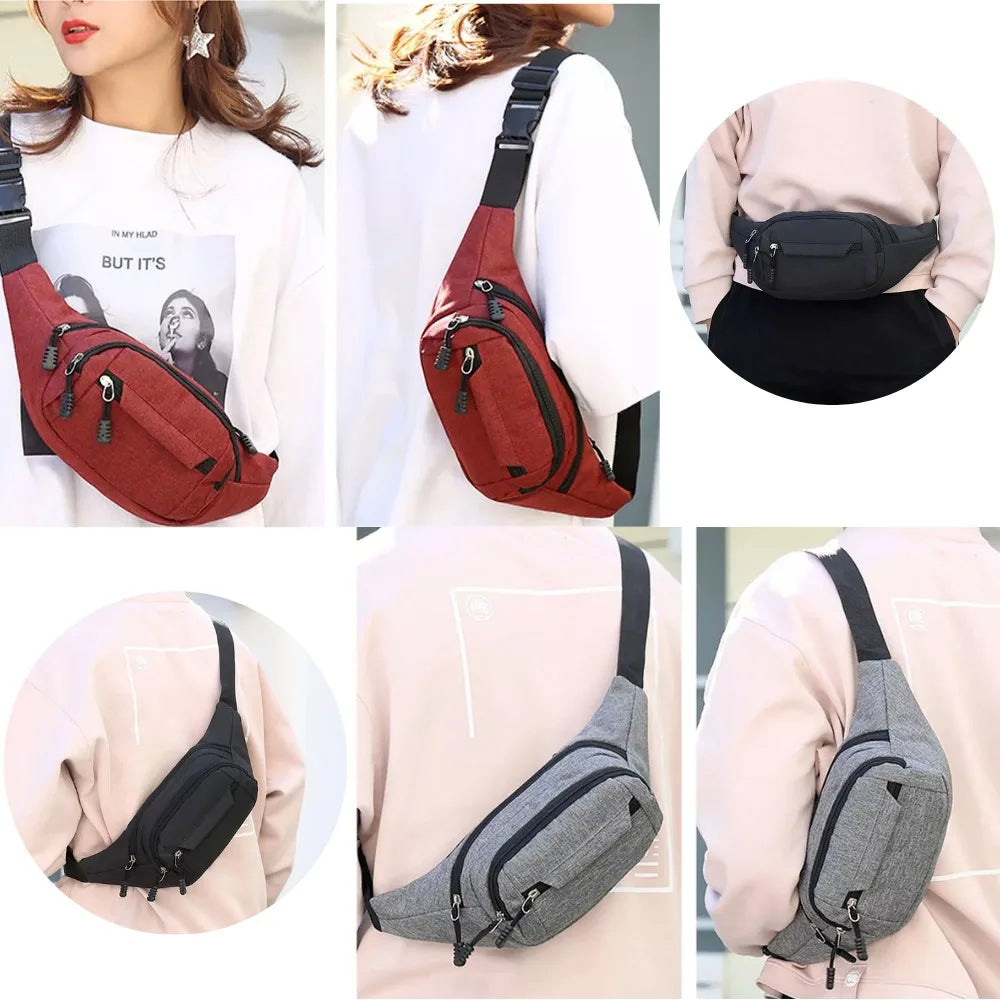 Marsupio Borsa Telefono Con Cintura Regolabile Da Viaggio Portafoglio Con Cerniera Compatto E Sicuro