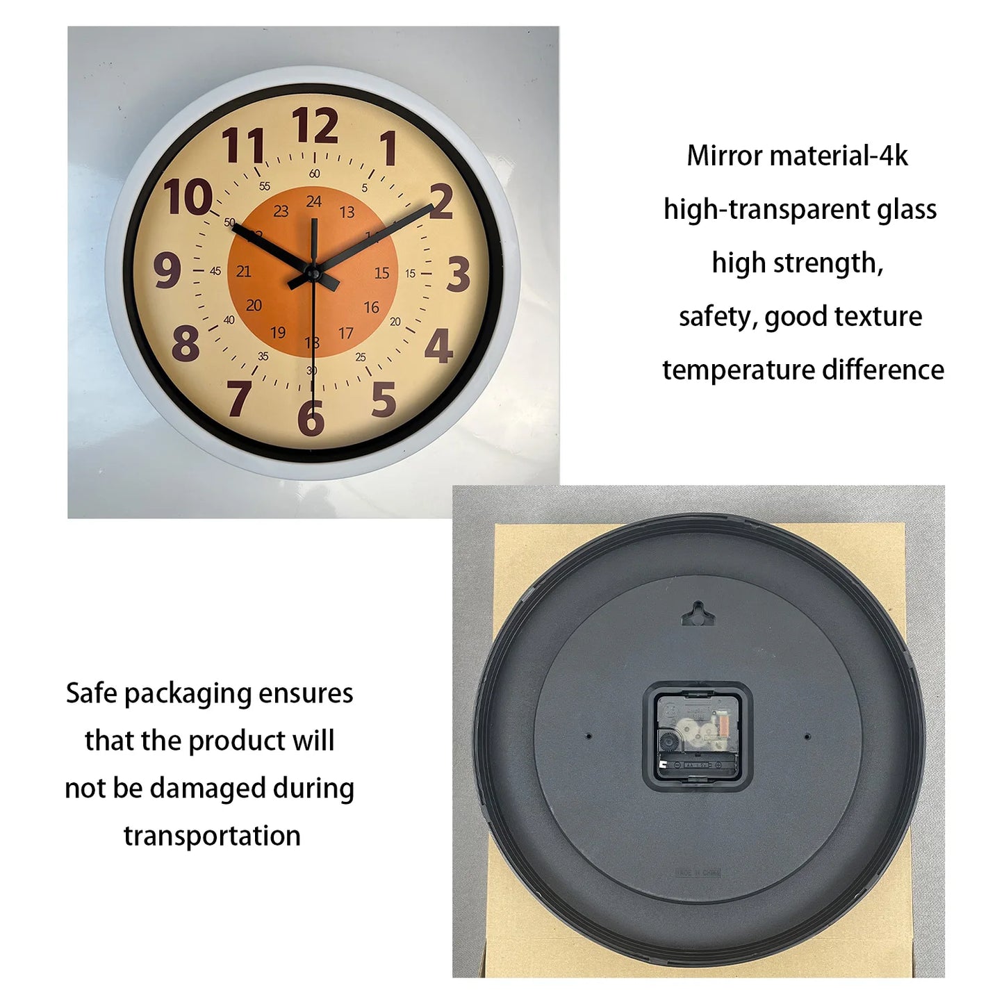 Orologio Da Parete 8 Pollici Motivo Moderno Silenzioso Quarzo Per Soggiorno Cucina Letto Regalo Senza Batteria