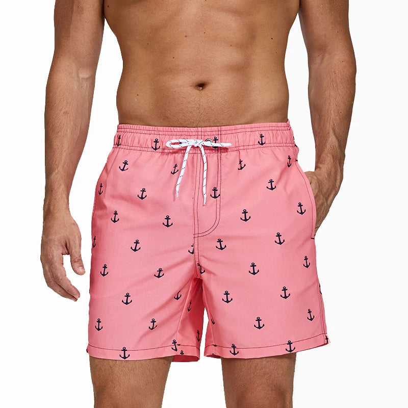 Datifer Pantaloncini Da Nuoto Uomo In Poliestere Con Fodera In Rete Stampa Vita Regolabile Tasche Per Palestra Piscina