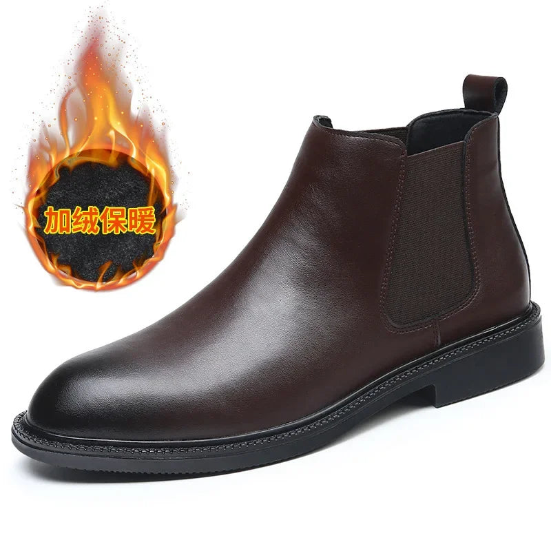 Stivaletti Chelsea In Pelle Da Uomo Di Lusso Fatti A Mano Slip On Per Abito Formale E Casual