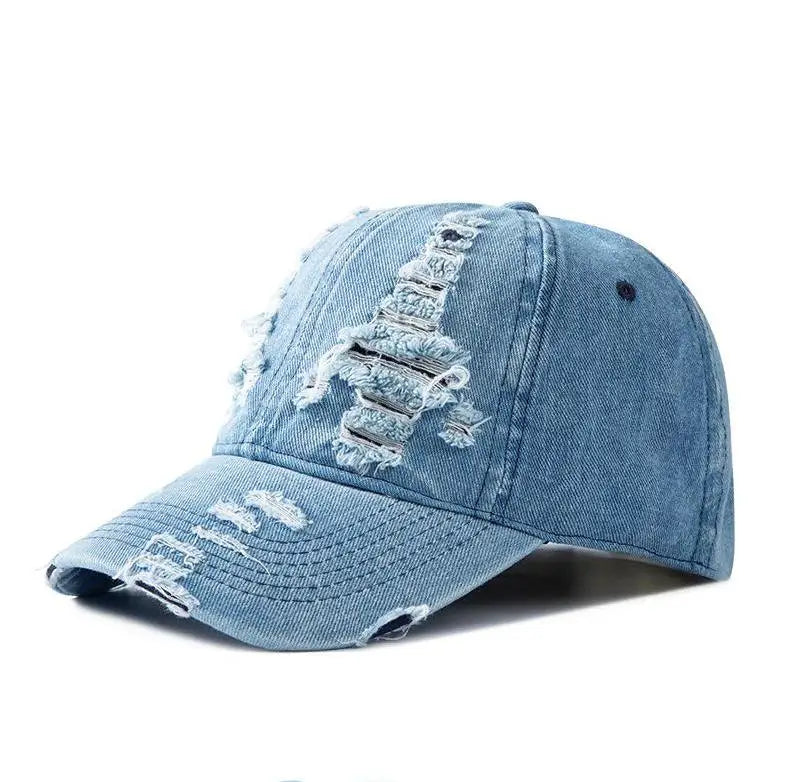 Berretto Da Baseball Denim Lavato Unisex Snapback Traspirante Con Protezione Solare Vintage Primavera Estate