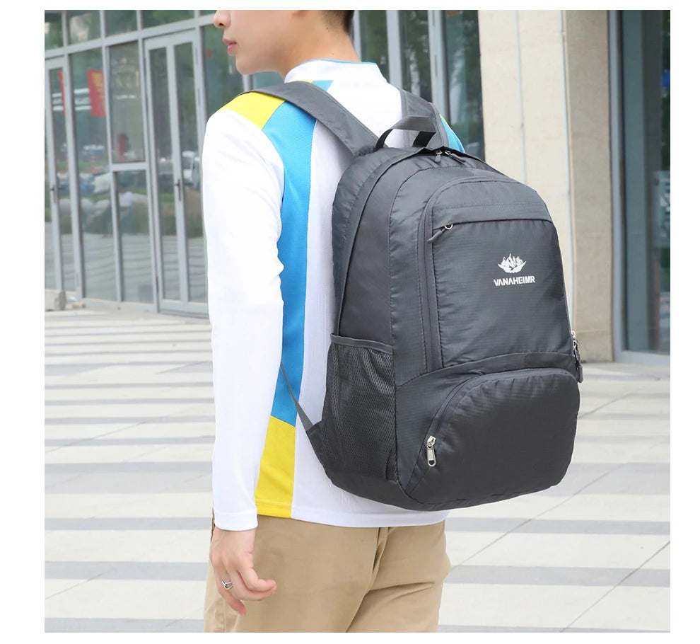 Zaino Pieghevole Da 23 Litri Ultraleggero Esterno Zaino Da Trekking Daypack Capienza Elevata Tessuto Idrorepellente
