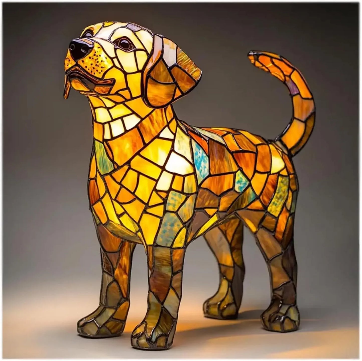 Divertimento Unico Artistico Carino A Forma Di Cane Ornamento Decorativo Luce Notturna Moderna Illuminazione Atmosferica