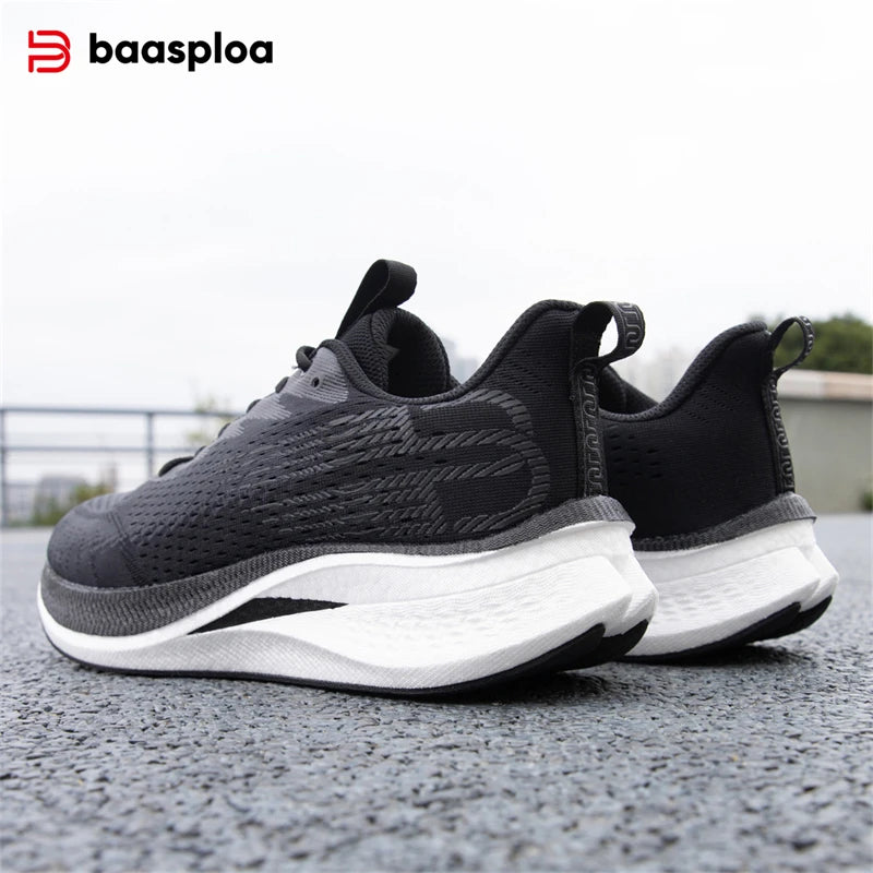 Baasploa Scarpe Da Corsa Uomo Traspiranti Leggere Con Piastra In Carbonio Antiscivolo Per Maratone Professionali